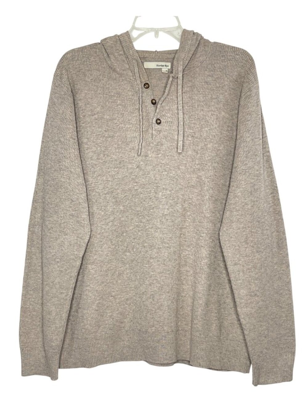 Casual  Relaxed Henley Hoodie Pullover by Hawker Rye Men's XL All American Look